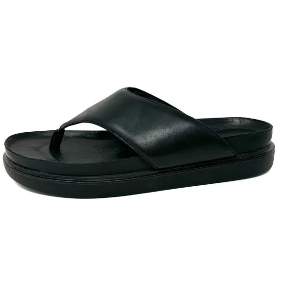 Vagabond Erin Thong Sandals Black Leather Size 11 Minimalist