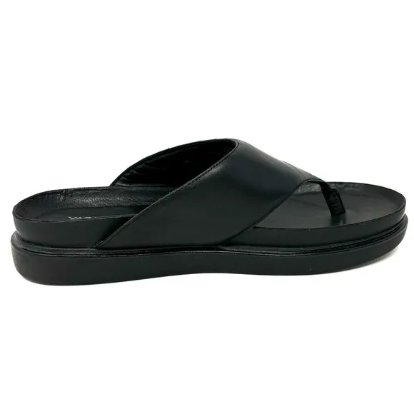 Vagabond Erin Thong Sandals Black Leather Size 11 Minimalist
