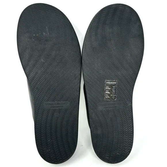 Vagabond Erin Thong Sandals Black Leather Size 11 Minimalist