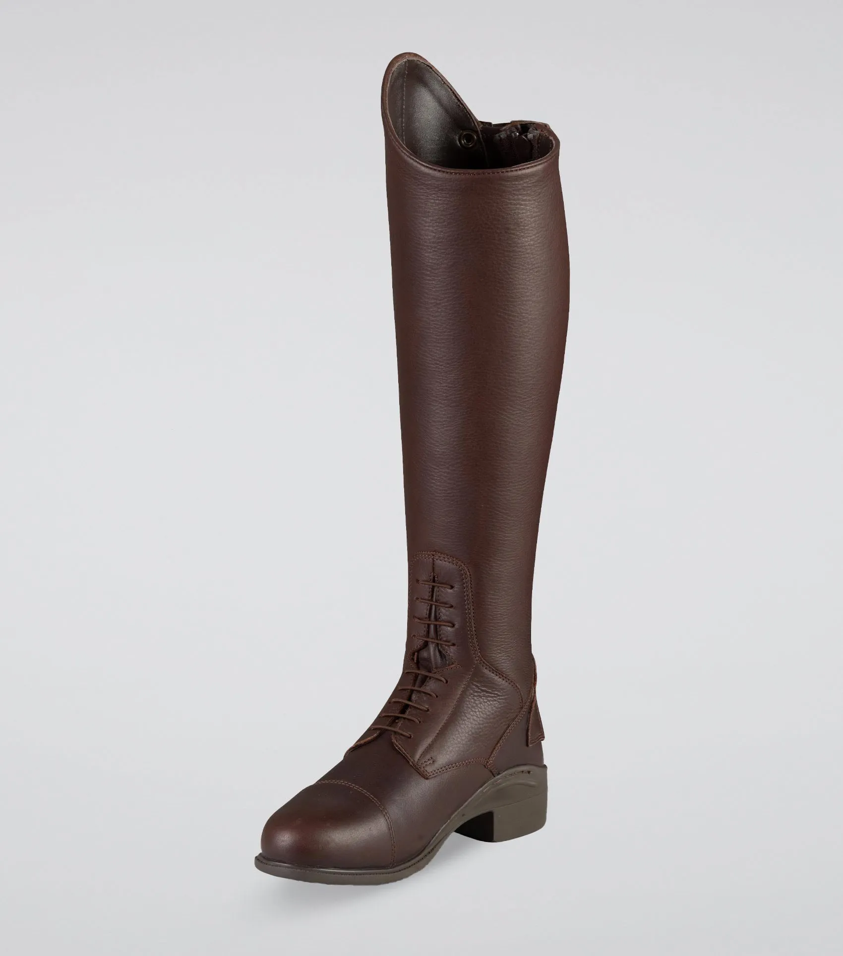 Vallardi Ladies Leather Field Tall Riding Boots Brown (Regular Calf)