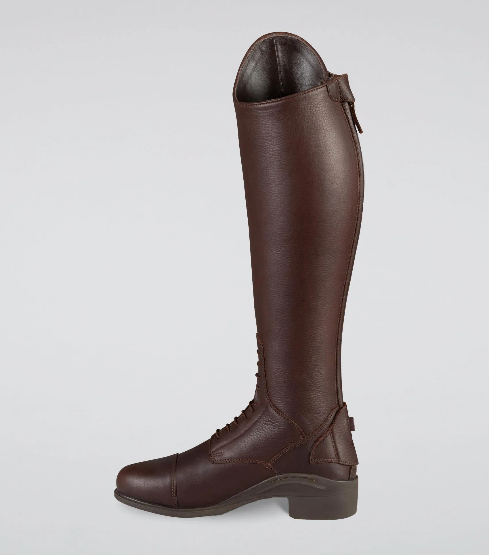 Vallardi Ladies Leather Field Tall Riding Boots Brown (Regular Calf)