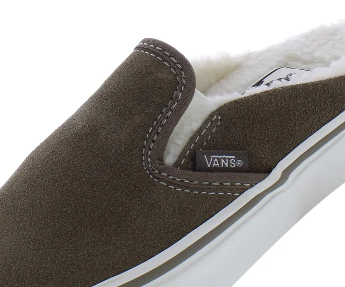 Vans Men's Cozy Lined Classic Slip On Mules 6.5 Women/5 Men Walnut