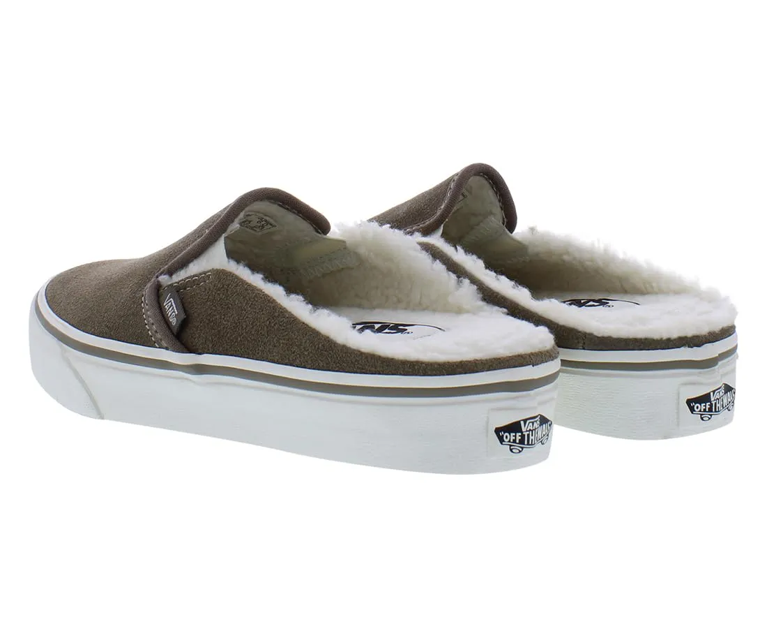 Vans Men's Cozy Lined Classic Slip On Mules 6.5 Women/5 Men Walnut