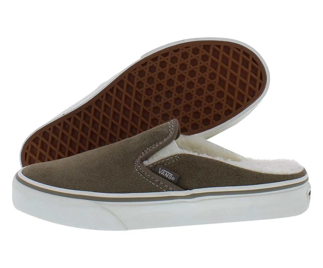 Vans Men's Cozy Lined Classic Slip On Mules 6.5 Women/5 Men Walnut