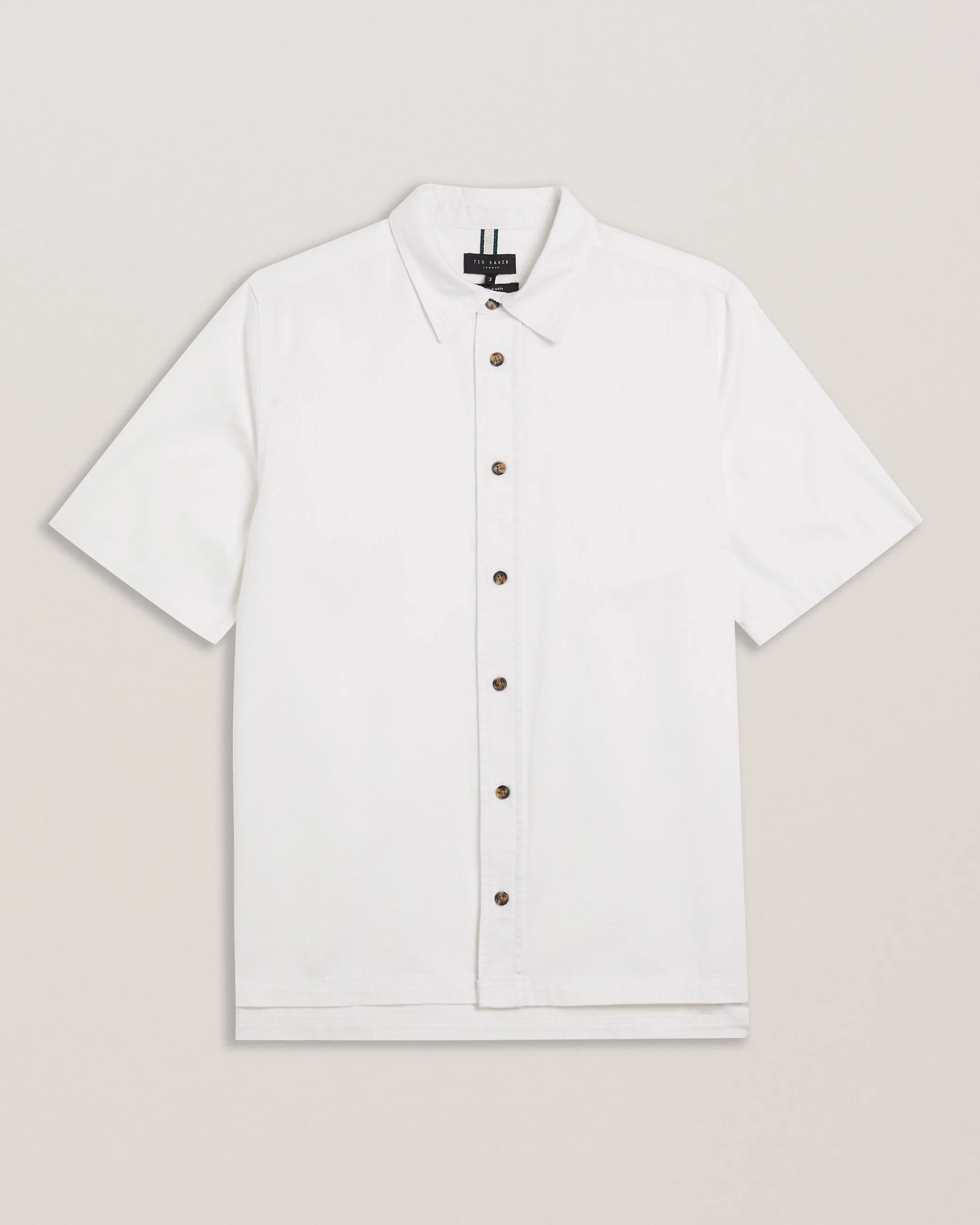 Veyles Short Sleeve Oversized Denim Shirt White
