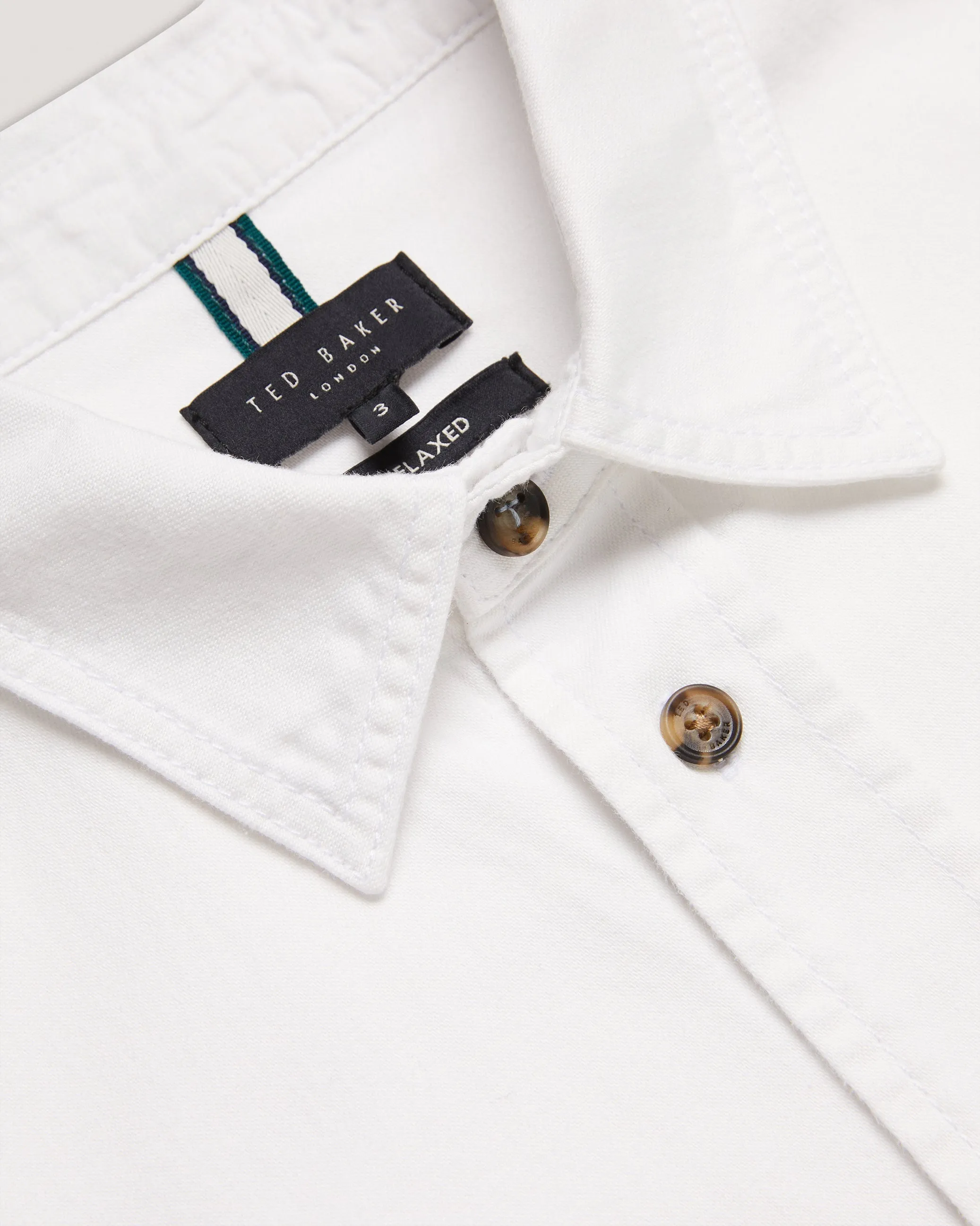 Veyles Short Sleeve Oversized Denim Shirt White