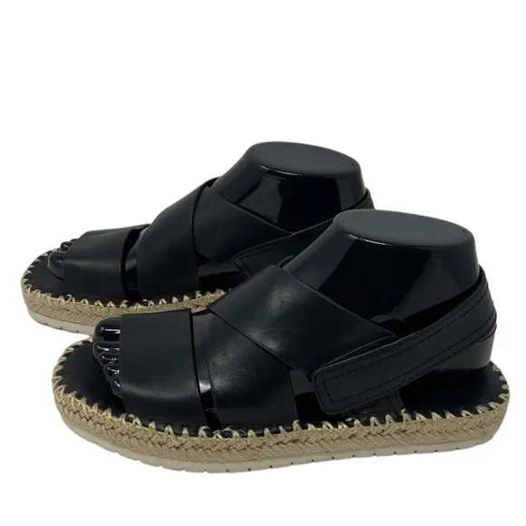 Vince Tension Black Espadrille Sandals | US 7
