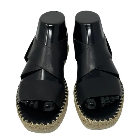 Vince Tension Black Espadrille Sandals | US 7