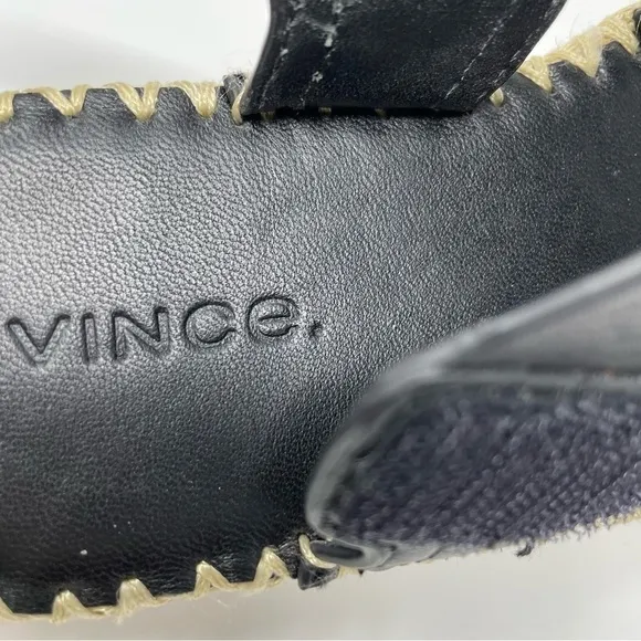 Vince Tension Black Espadrille Sandals | US 7