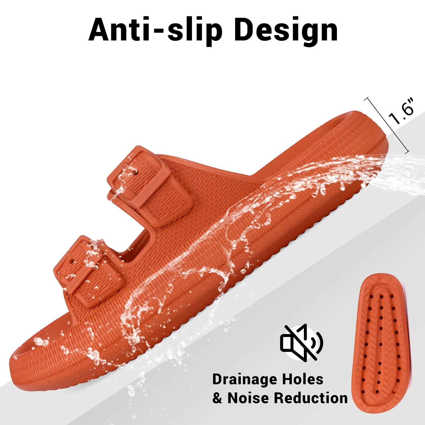 VONMAY Slides Sandals for Women and Men Sandals Soft Thick Sole