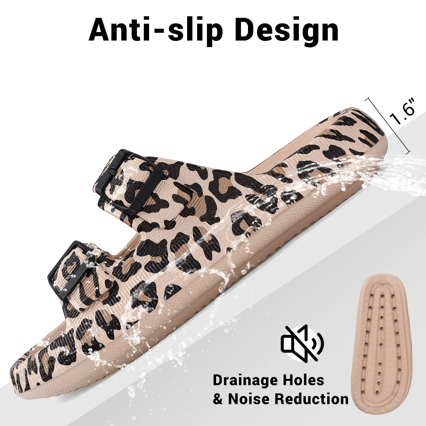 VONMAY Slides Sandals for Women and Men Sandals Soft Thick Sole