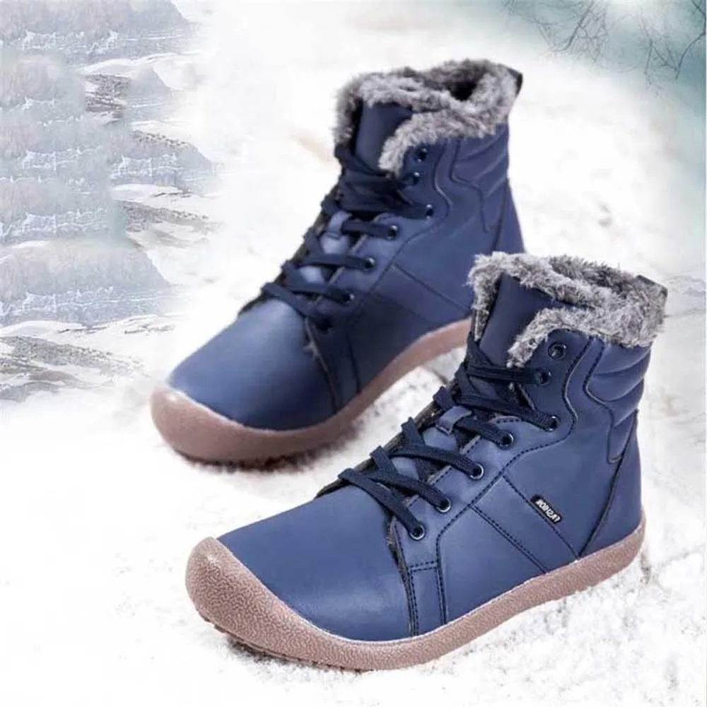 Wasserdichtes Outdoor Pelz gefütterte Winter warme hoche Schuhe