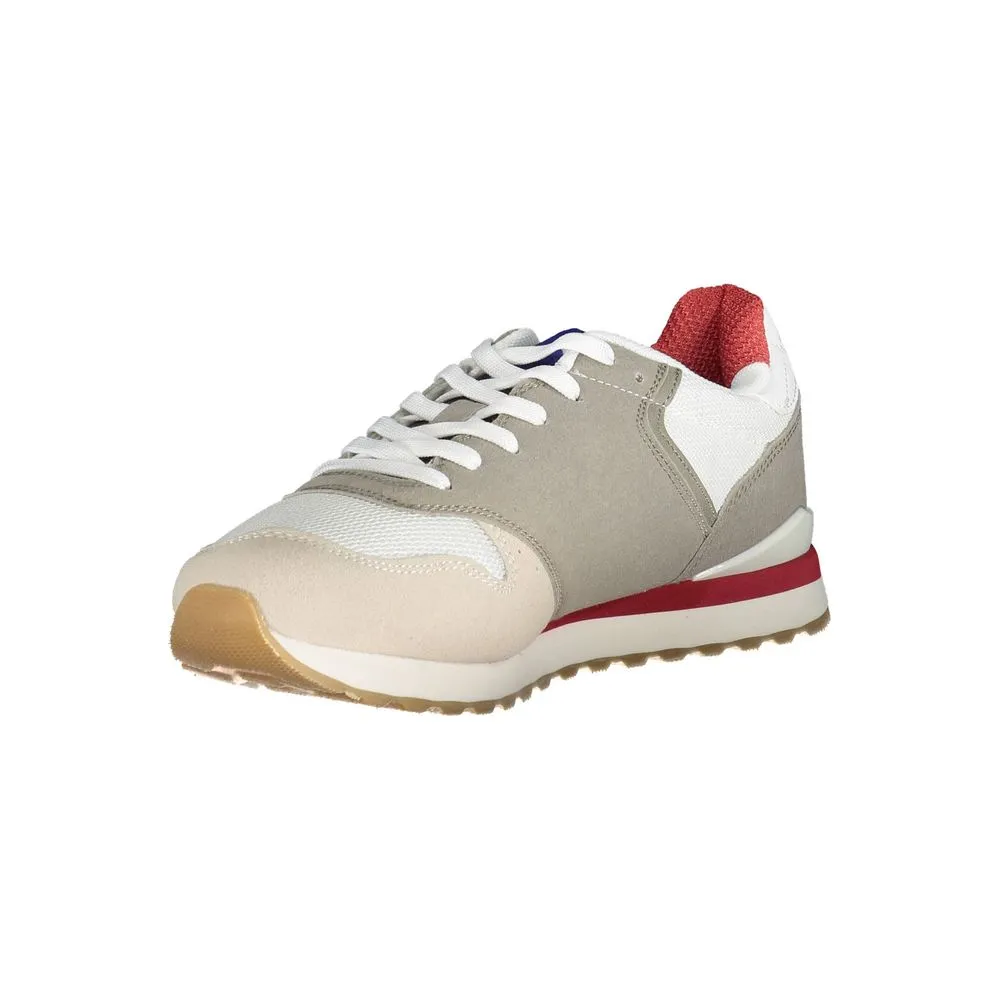 White Polyester Men Sneaker