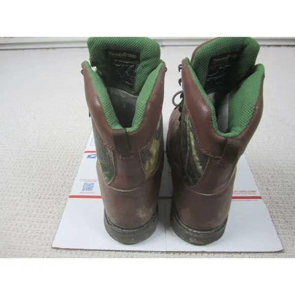 Wolverine Boots Mens 11 Brown Camo Camouflage Hi Top Steel Toe Lace Up Outdoor