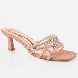 Women's "REIN" Decorated Kitten Heel Sandals
