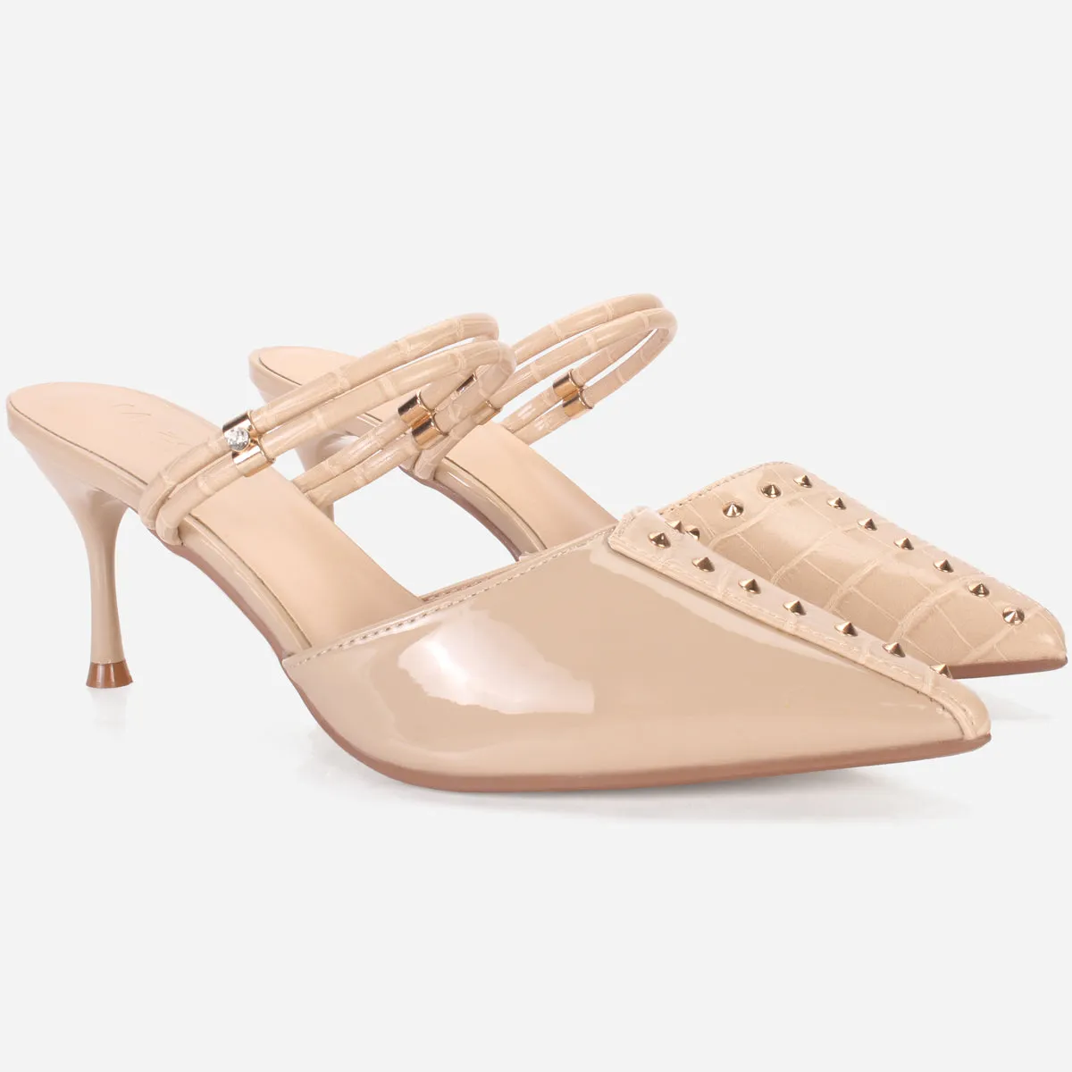 Women's "WAVERLY" Stud Detailing Evening Sandals