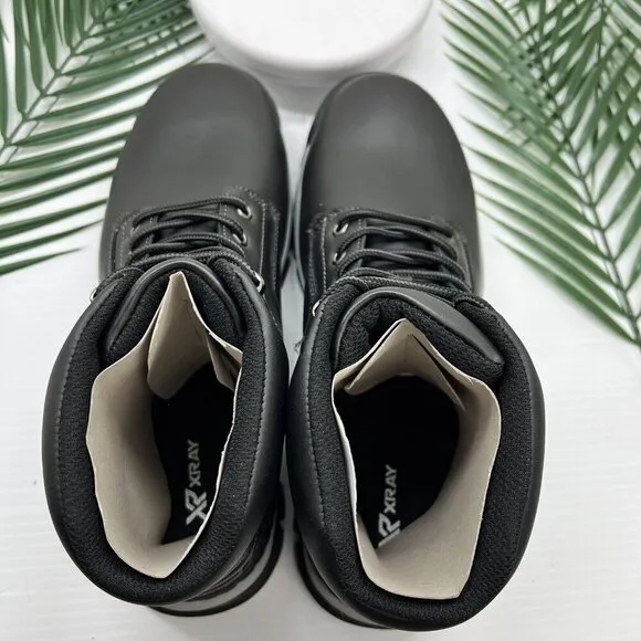 Xray Andy Men's Black Ankle Boots Size 10 Lace Up Round Toe Casual NWB
