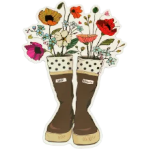 Xtratuf Boots with Wildflowers Sticker