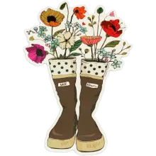 Xtratuf Boots with Wildflowers Sticker