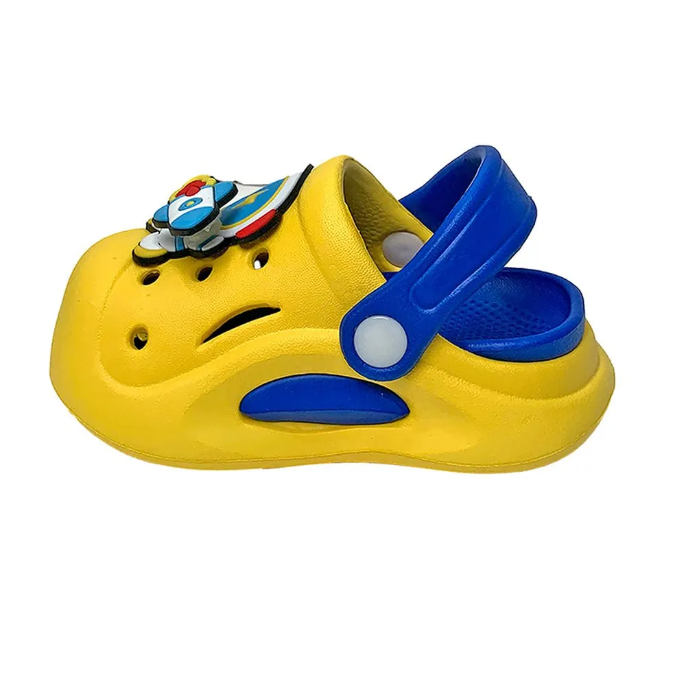 Yellow spinning rocket Slip on Clogs, Summer/Monsoon all season Footwear for Toddlers & Kids