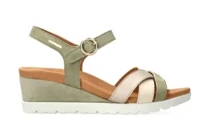 'Yrena' women's sandal - green mix