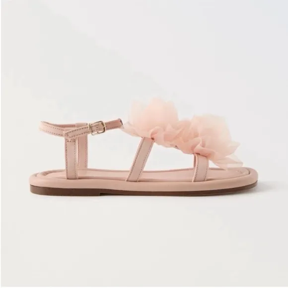 Zara Kids, Pink , MAXI FLOWER SANDALS , 12½ ( 7.4 inches )