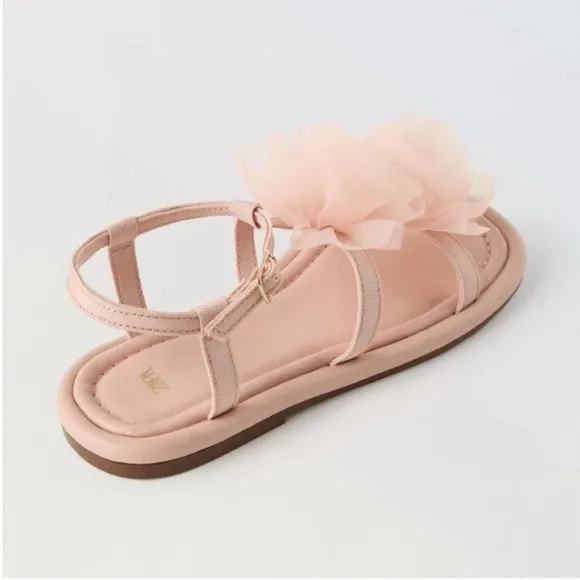Zara Kids, Pink , MAXI FLOWER SANDALS , 12½ ( 7.4 inches )
