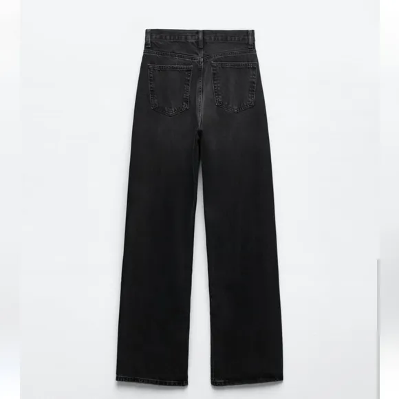 Zara wide split slit hem  jeans size 0/25